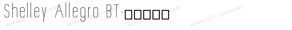 Shelley Allegro BT字体转换